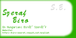 szeraf biro business card